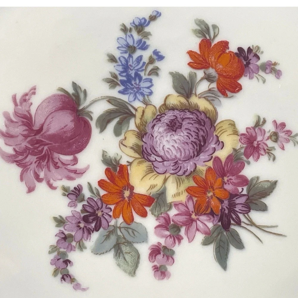 Vintage Schumann Bavaria 1886 Wild Rose Garden Dessert Plate 8